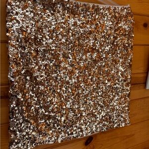 GET NEW YEARS READY! Gold Sequin Strapless Bandeau Top